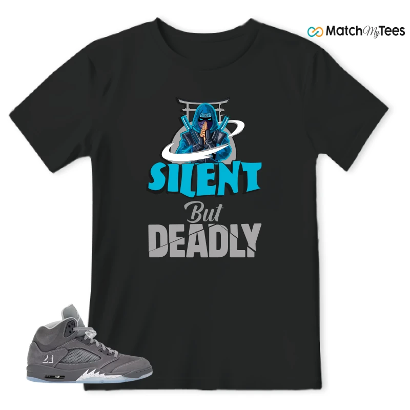 NIKE AIR JORDAN 5 RETRO WOLF GREY 2026 SNEAKER Matching Tees t-shirt