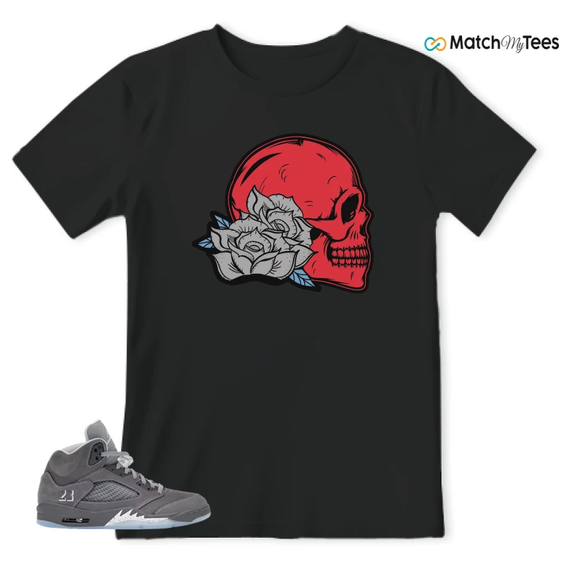 NIKE AIR JORDAN 5 RETRO WOLF GREY 2026 SNEAKER Matching Tees t-shirt