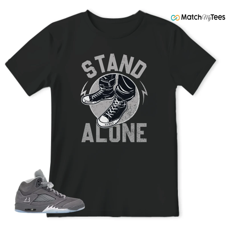NIKE AIR JORDAN 5 RETRO WOLF GREY 2026 SNEAKER Matching Tees t-shirt