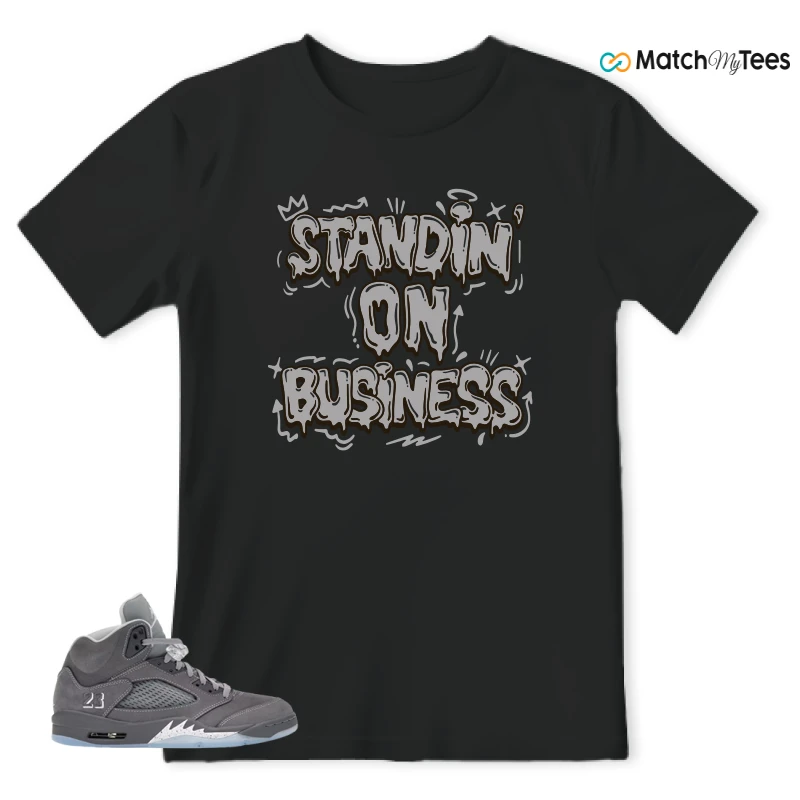 NIKE AIR JORDAN 5 RETRO WOLF GREY 2026 SNEAKER Matching Tees t-shirt