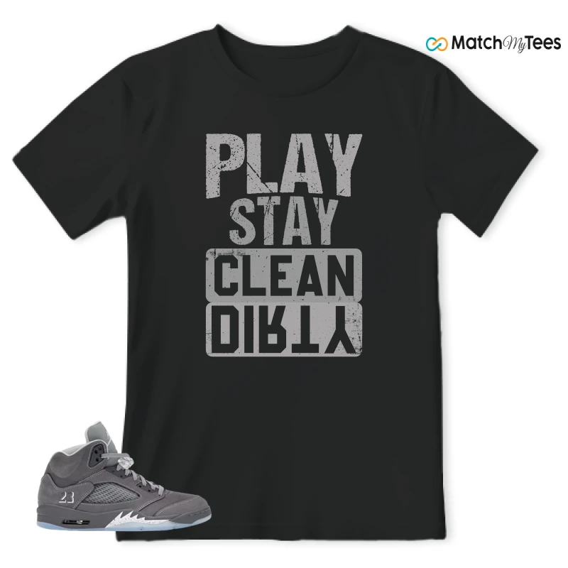 NIKE AIR JORDAN 5 RETRO WOLF GREY 2026 SNEAKER Matching Tees t-shirt