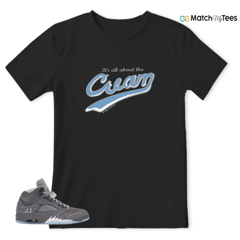 NIKE AIR JORDAN 5 RETRO WOLF GREY 2026 SNEAKER Matching Tees t-shirt