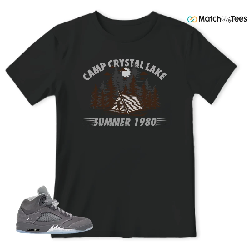 NIKE AIR JORDAN 5 RETRO WOLF GREY 2026 SNEAKER Matching Tees t-shirt