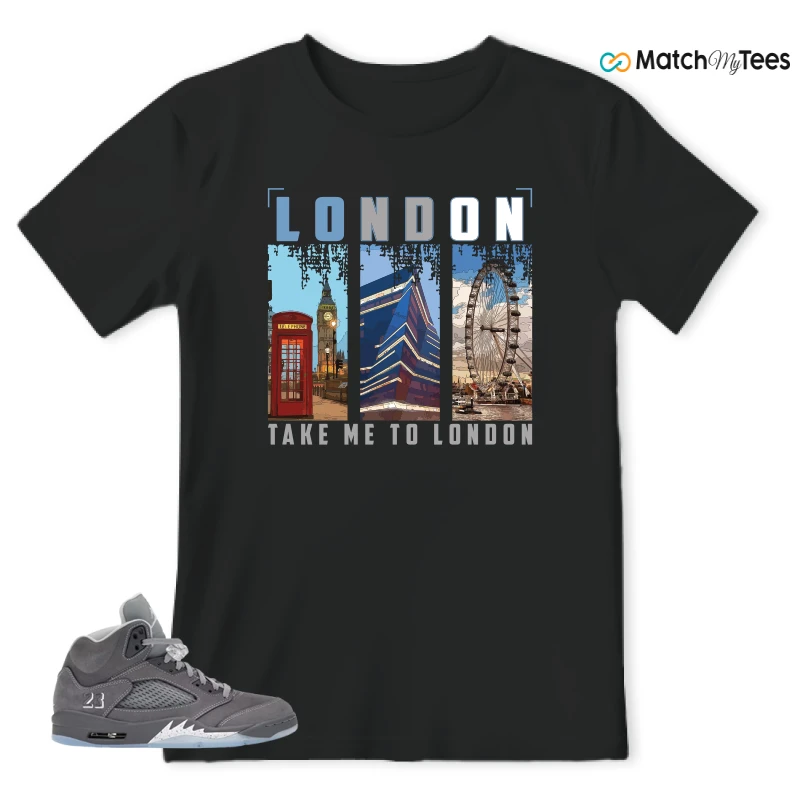 NIKE AIR JORDAN 5 RETRO WOLF GREY 2026 SNEAKER Matching Tees t-shirt