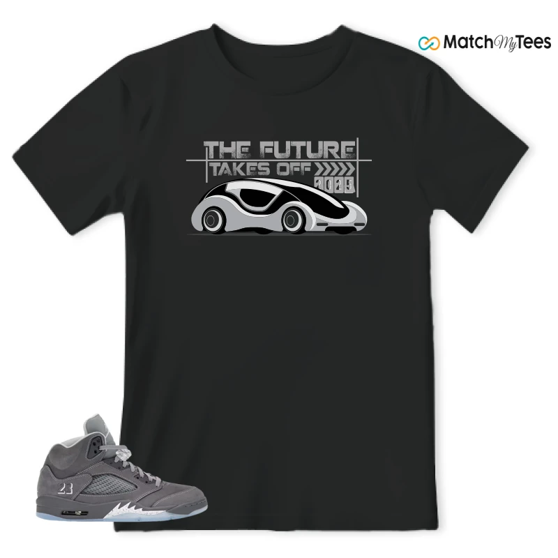 NIKE AIR JORDAN 5 RETRO WOLF GREY 2026 SNEAKER Matching Tees t-shirt