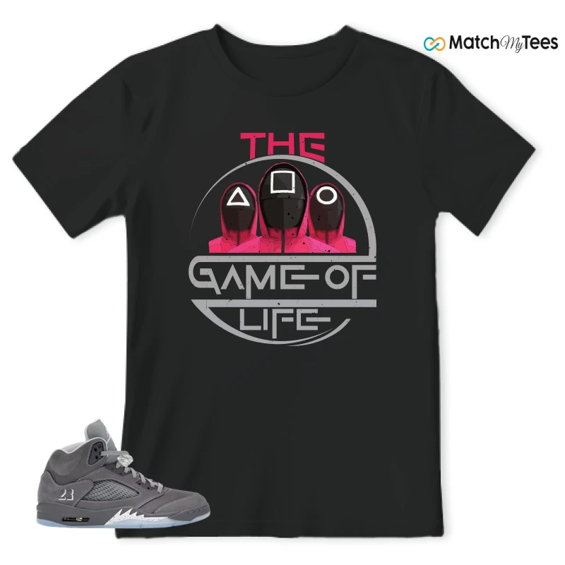NIKE AIR JORDAN 5 RETRO WOLF GREY 2026 SNEAKER Matching Tees t-shirt