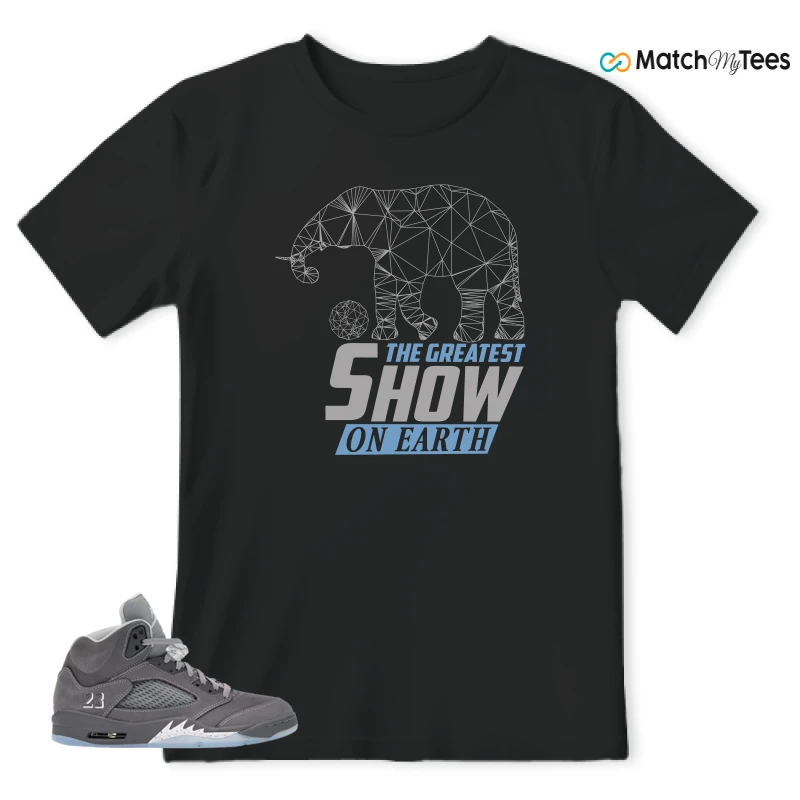 NIKE AIR JORDAN 5 RETRO WOLF GREY 2026 SNEAKER Matching Tees t-shirt