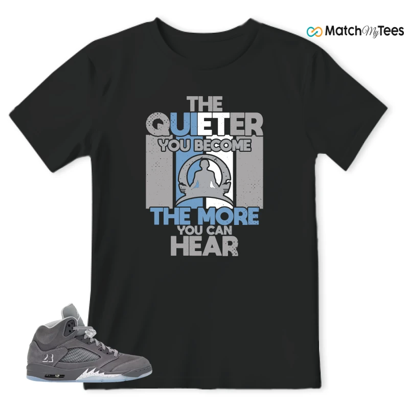 NIKE AIR JORDAN 5 RETRO WOLF GREY 2026 SNEAKER Matching Tees t-shirt