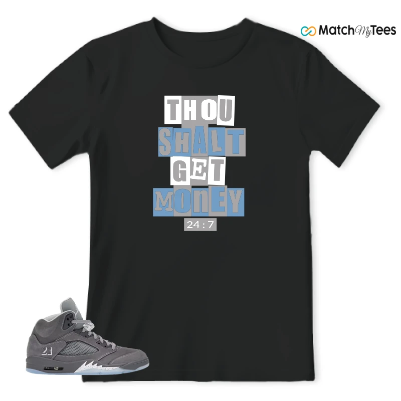 NIKE AIR JORDAN 5 RETRO WOLF GREY 2026 SNEAKER Matching Tees t-shirt