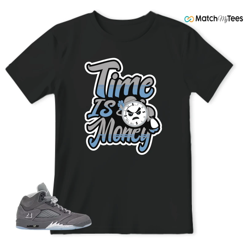 NIKE AIR JORDAN 5 RETRO WOLF GREY 2026 SNEAKER Matching Tees t-shirt