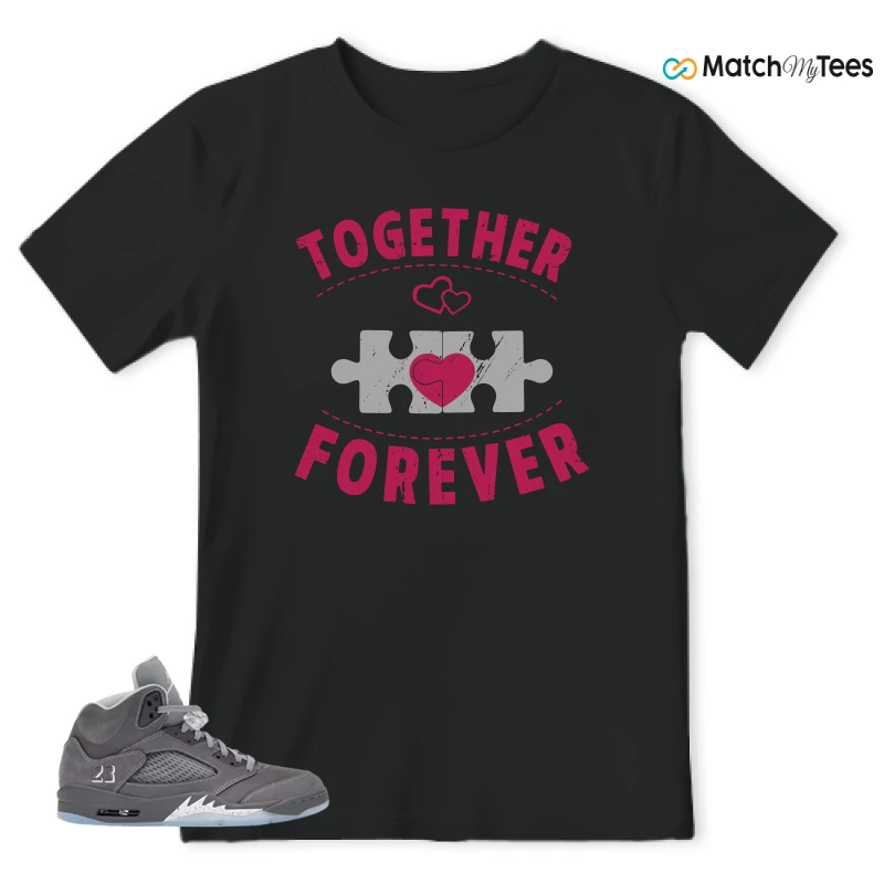 NIKE AIR JORDAN 5 RETRO WOLF GREY 2026 SNEAKER Matching Tees t-shirt