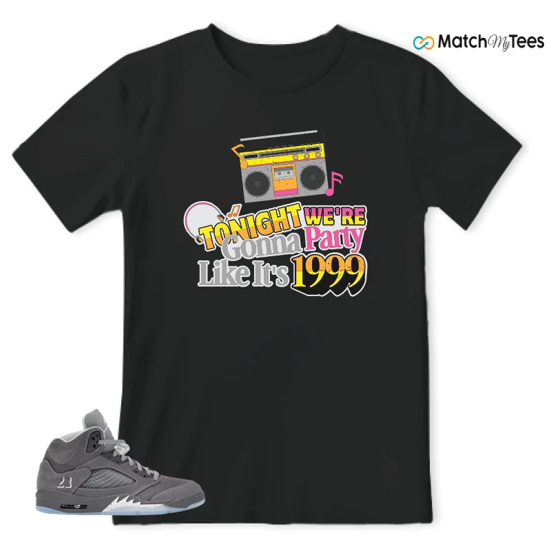 NIKE AIR JORDAN 5 RETRO WOLF GREY 2026 SNEAKER Matching Tees t-shirt
