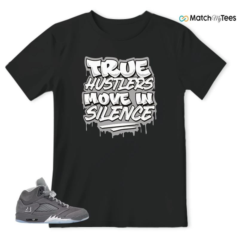 NIKE AIR JORDAN 5 RETRO WOLF GREY 2026 SNEAKER Matching Tees t-shirt