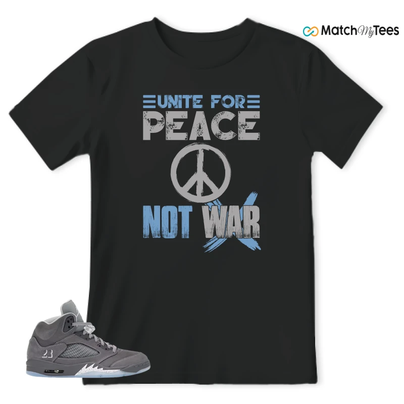 NIKE AIR JORDAN 5 RETRO WOLF GREY 2026 SNEAKER Matching Tees t-shirt
