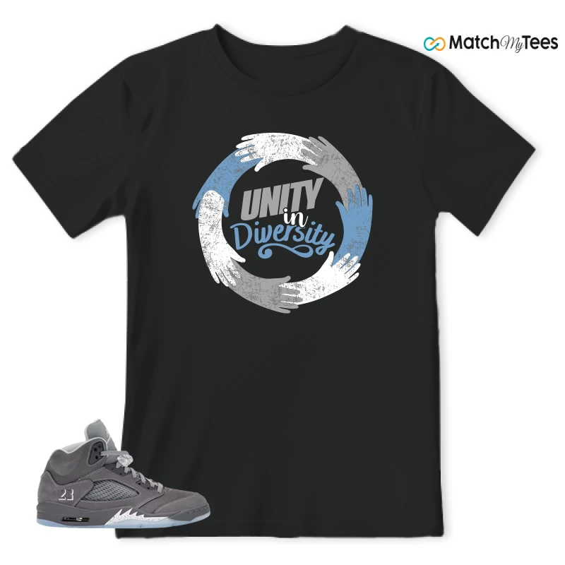 NIKE AIR JORDAN 5 RETRO WOLF GREY 2026 SNEAKER Matching Tees t-shirt