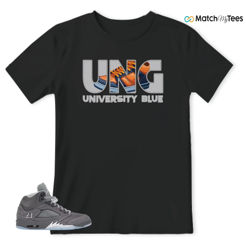NIKE AIR JORDAN 5 RETRO WOLF GREY 2026 SNEAKER Matching Tees t-shirt