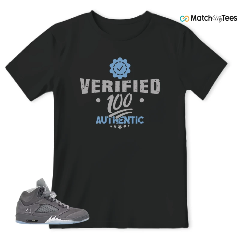 NIKE AIR JORDAN 5 RETRO WOLF GREY 2026 SNEAKER Matching Tees t-shirt