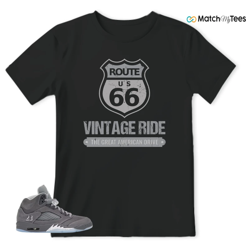 NIKE AIR JORDAN 5 RETRO WOLF GREY 2026 SNEAKER Matching Tees t-shirt