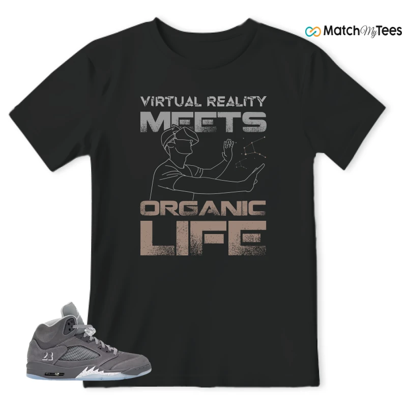 NIKE AIR JORDAN 5 RETRO WOLF GREY 2026 SNEAKER Matching Tees t-shirt