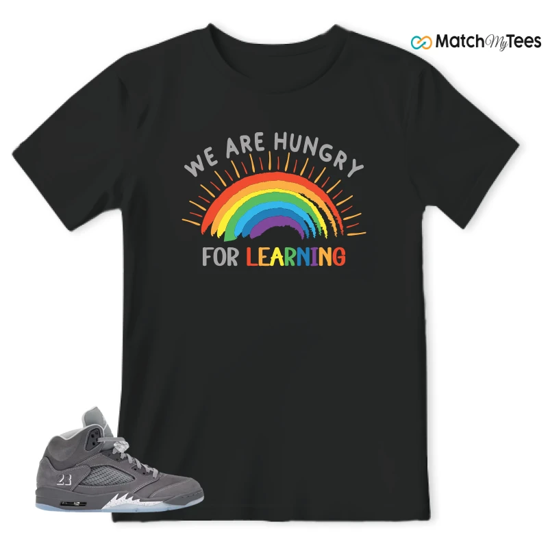 NIKE AIR JORDAN 5 RETRO WOLF GREY 2026 SNEAKER Matching Tees t-shirt