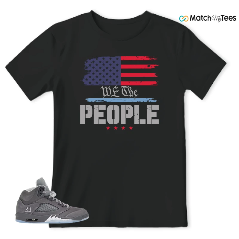 NIKE AIR JORDAN 5 RETRO WOLF GREY 2026 SNEAKER Matching Tees t-shirt