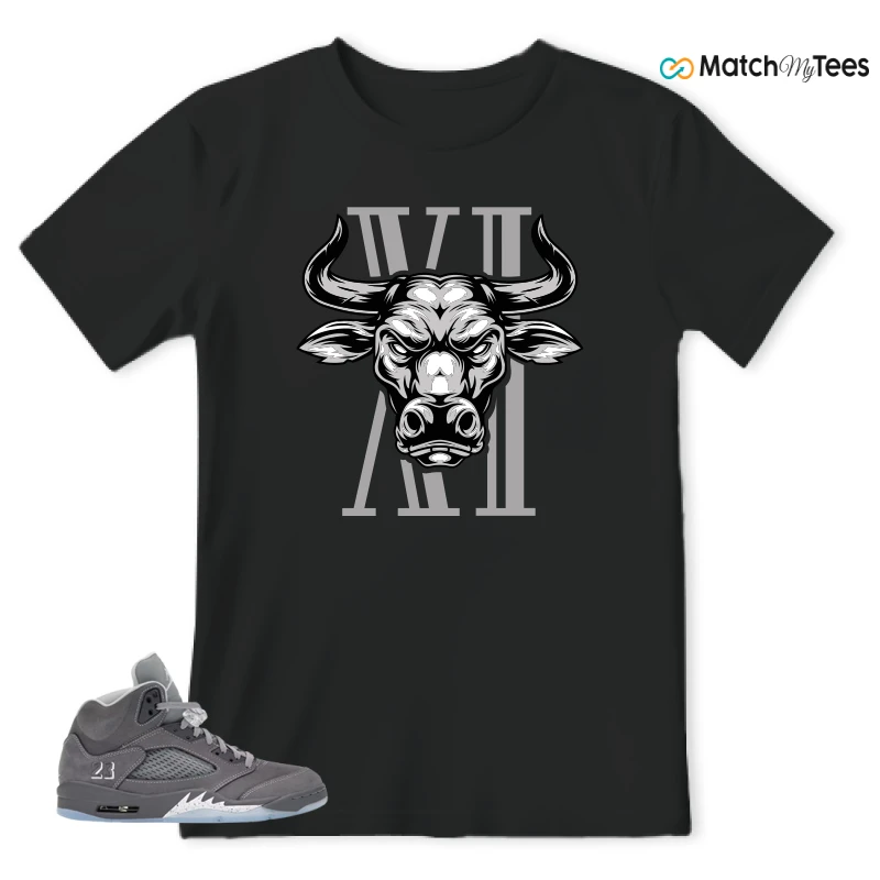 NIKE AIR JORDAN 5 RETRO WOLF GREY 2026 SNEAKER Matching Tees t-shirt
