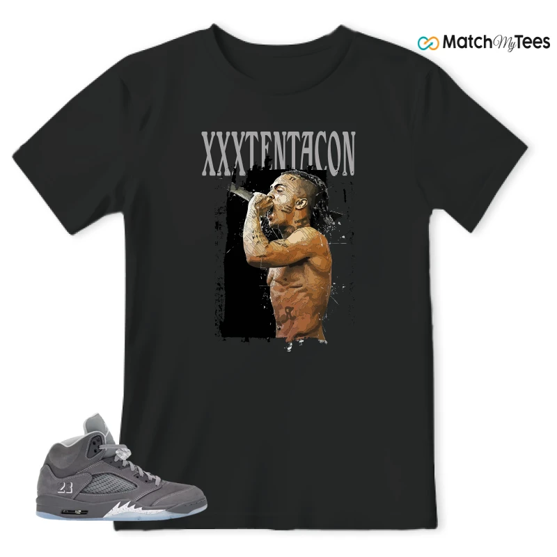 NIKE AIR JORDAN 5 RETRO WOLF GREY 2026 SNEAKER Matching Tees t-shirt