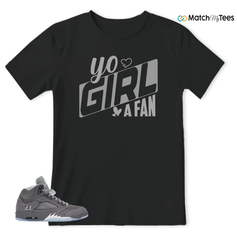 NIKE AIR JORDAN 5 RETRO WOLF GREY 2026 SNEAKER Matching Tees t-shirt