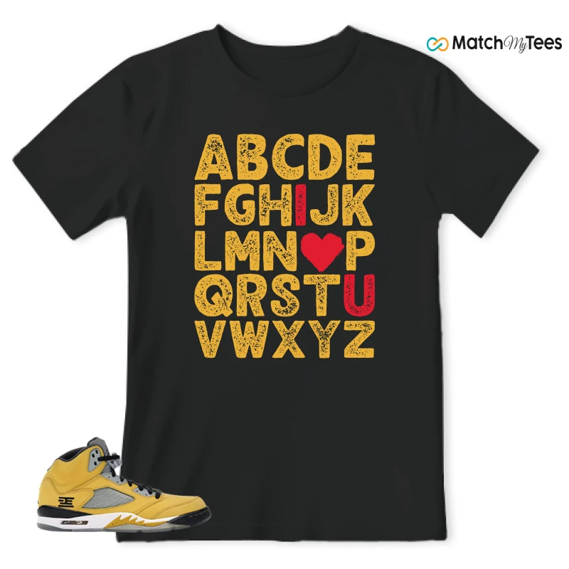 NIKE AIR JORDAN 5 TOKYO 23 SNEAKER/VARSITY MAIZE/ANTHRACITE-WOLF GREY-BLACK matching T-shirt