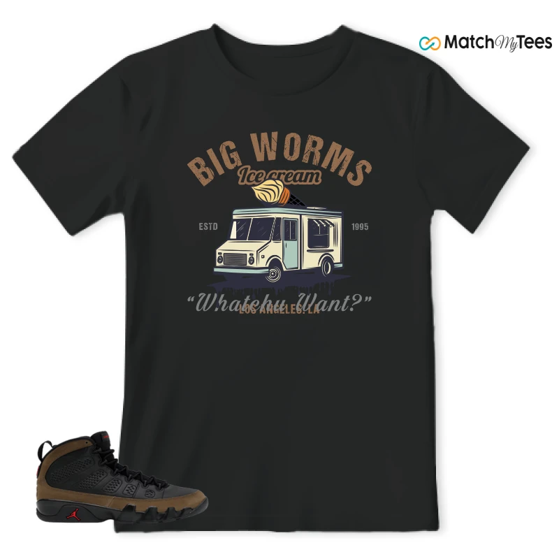 NIKE AIR JORDAN 9 OLIVE SNEAKER Matching Tees t-shirt