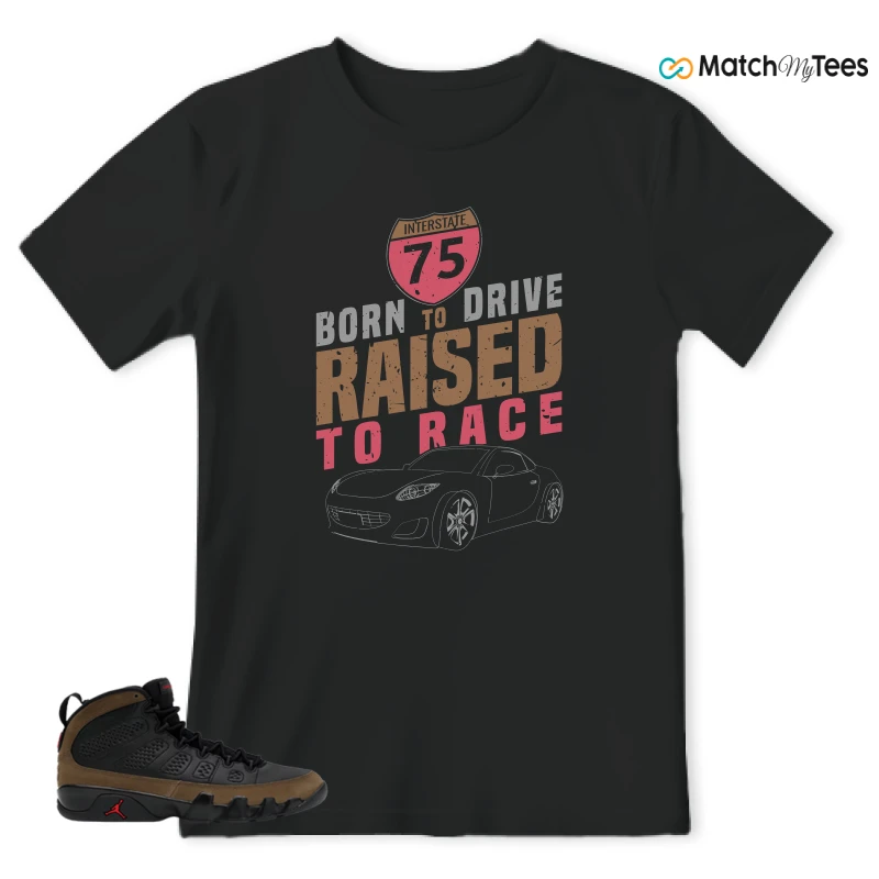 NIKE AIR JORDAN 9 OLIVE SNEAKER Matching Tees t-shirt