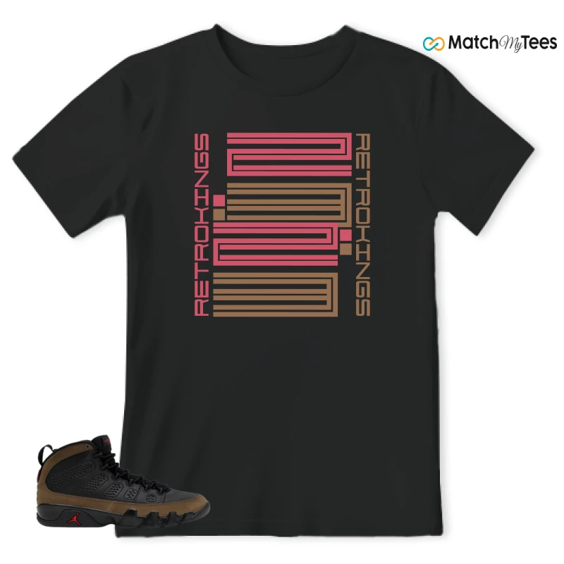 NIKE AIR JORDAN 9 OLIVE SNEAKER Matching Tees t-shirt