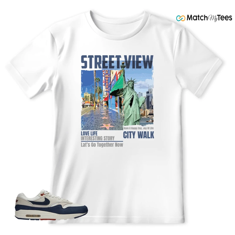 NIKE AIR MAX 1 LX OBSIDIAN LIGHT OREWOOD BROWN (WOMEN'S) SNEAKER Matching Tees t-shirt