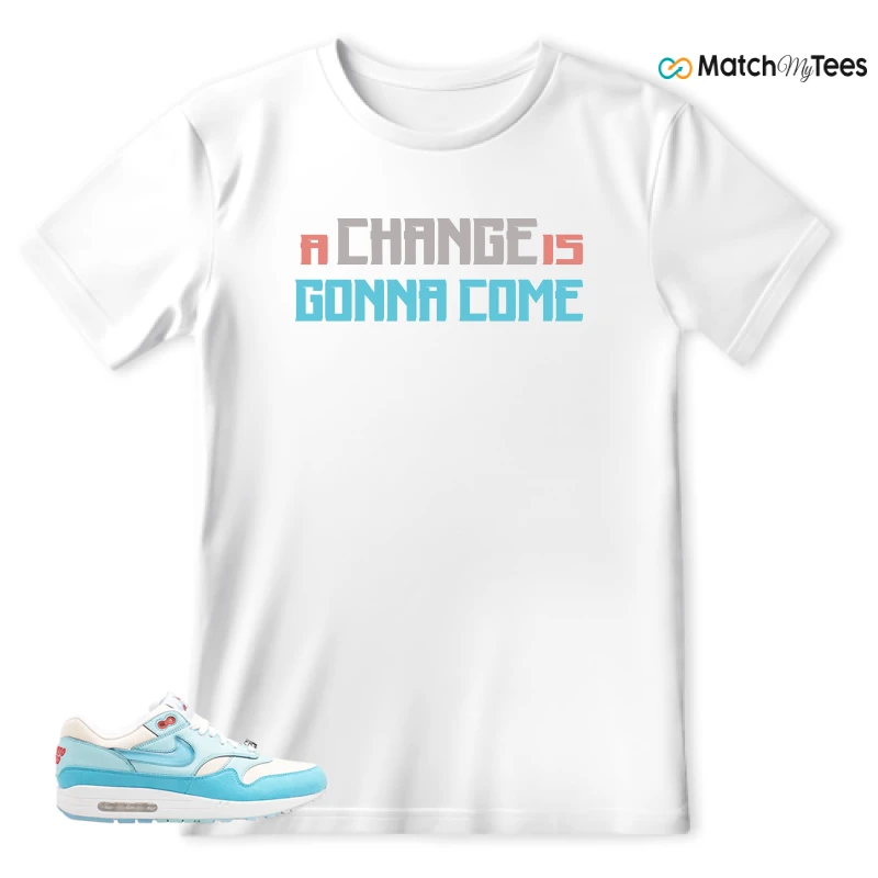 NIKE AIR MAX 1 PUERTO RICO BLUE GALE SNEAKER Matching Tees t-shirt
