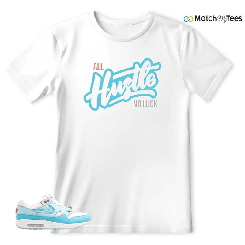 NIKE AIR MAX 1 PUERTO RICO BLUE GALE SNEAKER Matching Tees t-shirt