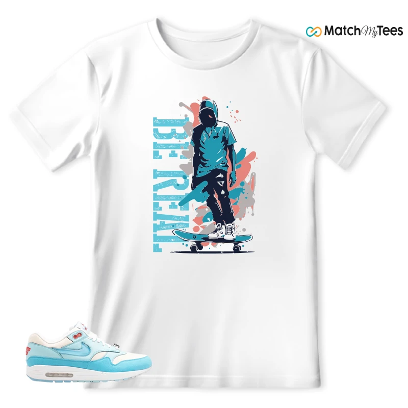 NIKE AIR MAX 1 PUERTO RICO BLUE GALE SNEAKER Matching Tees t-shirt