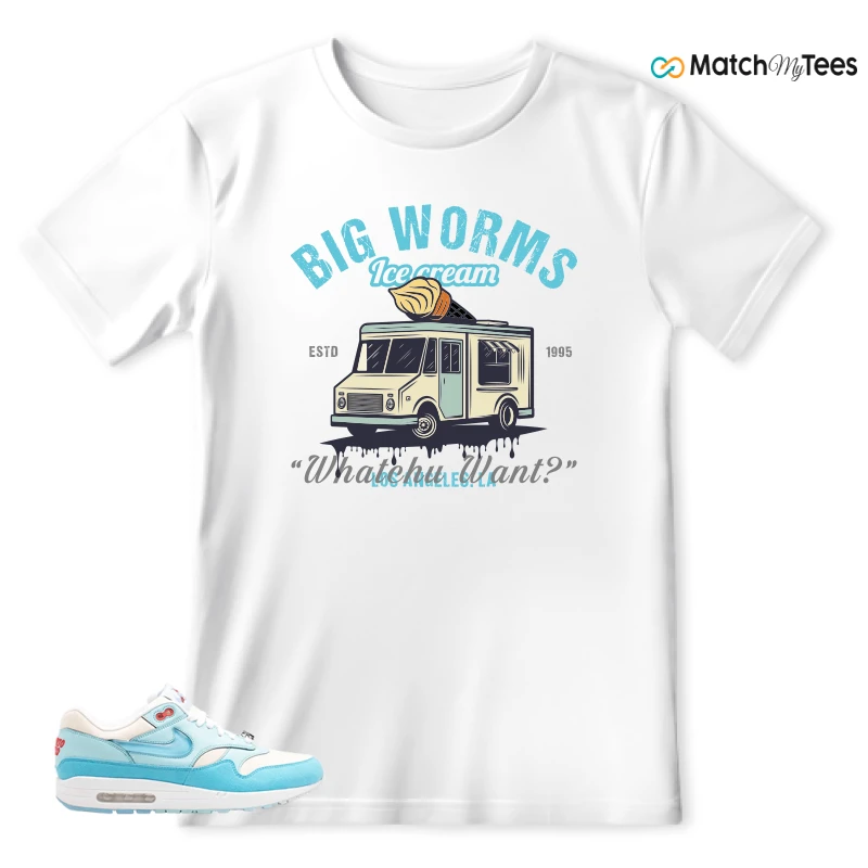 NIKE AIR MAX 1 PUERTO RICO BLUE GALE SNEAKER Matching Tees t-shirt