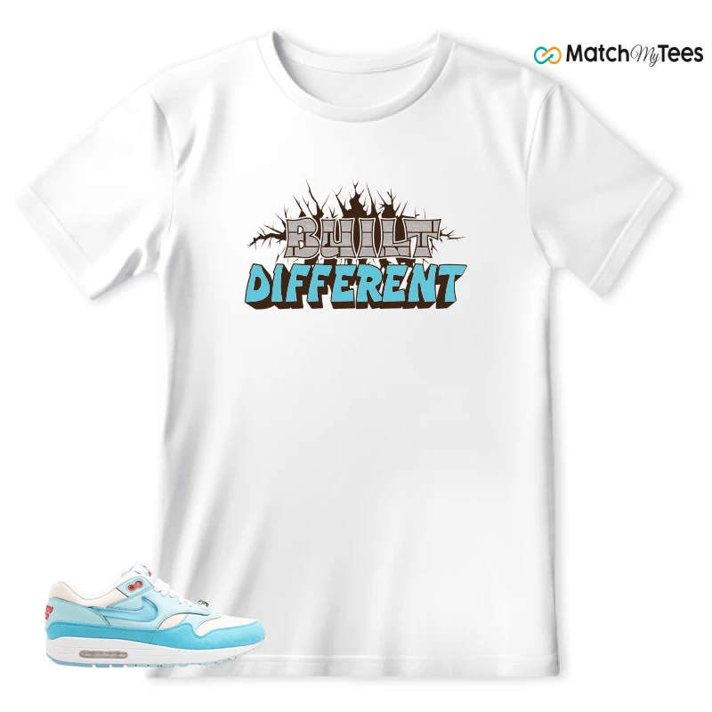 NIKE AIR MAX 1 PUERTO RICO BLUE GALE SNEAKER Matching Tees T-shirt for Men