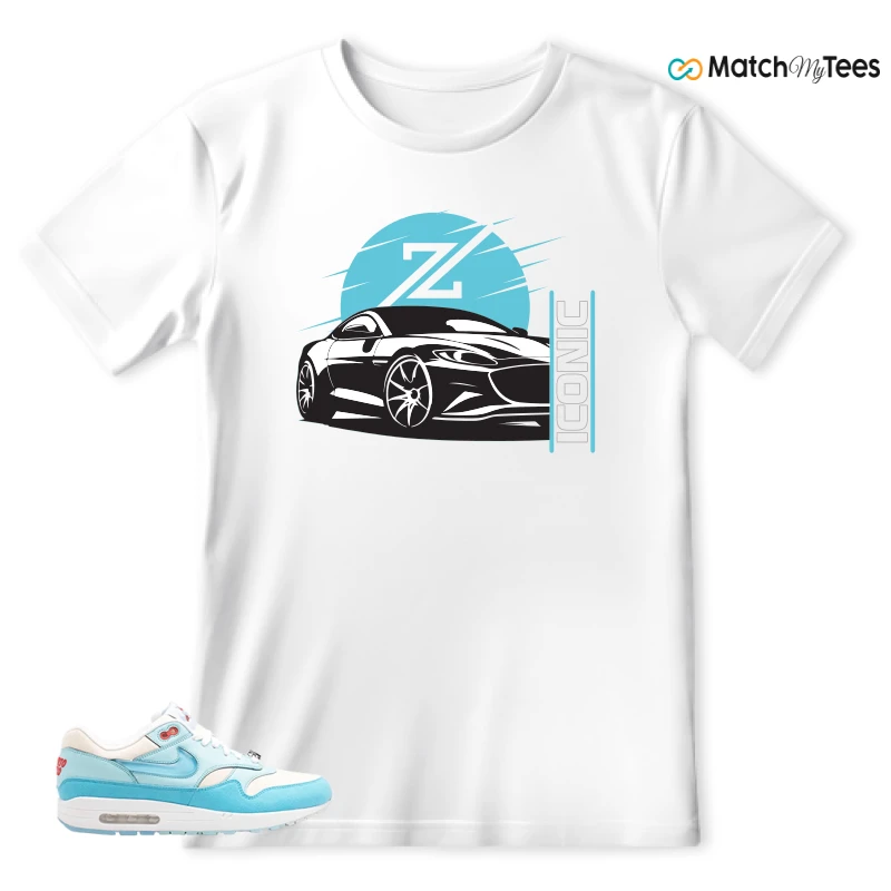 NIKE AIR MAX 1 PUERTO RICO BLUE GALE SNEAKER Matching Tees t-shirt