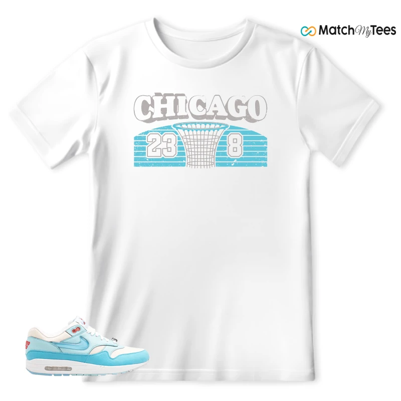 NIKE AIR MAX 1 PUERTO RICO BLUE GALE SNEAKER Matching Tees t-shirt