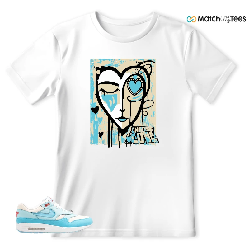 NIKE AIR MAX 1 PUERTO RICO BLUE GALE SNEAKER Matching Tees t-shirt