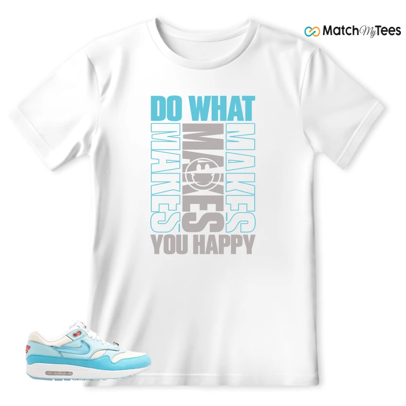 NIKE AIR MAX 1 PUERTO RICO BLUE GALE SNEAKER Matching Tees t-shirt
