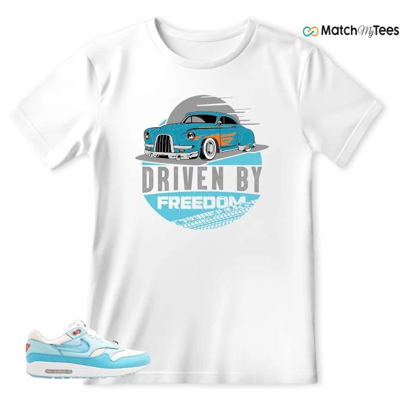NIKE AIR MAX 1 PUERTO RICO BLUE GALE SNEAKER Matching Tees t-shirt