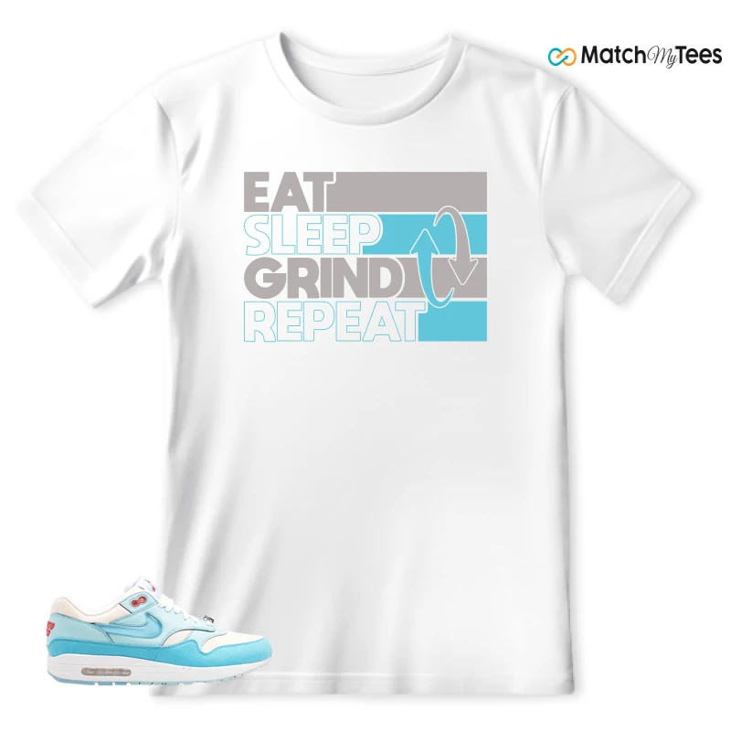 NIKE AIR MAX 1 PUERTO RICO BLUE GALE SNEAKER Matching Tees t-shirt