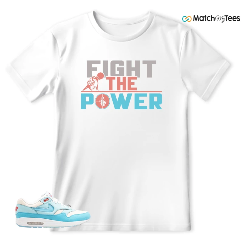 NIKE AIR MAX 1 PUERTO RICO BLUE GALE SNEAKER Matching Tees t-shirt