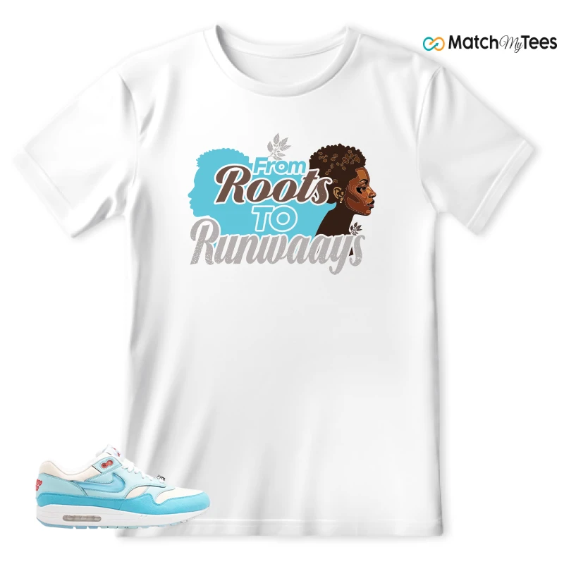 NIKE AIR MAX 1 PUERTO RICO BLUE GALE SNEAKER Matching Tees t-shirt