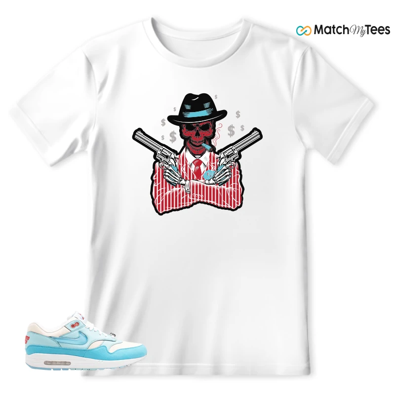 NIKE AIR MAX 1 PUERTO RICO BLUE GALE SNEAKER Matching Tees t-shirt
