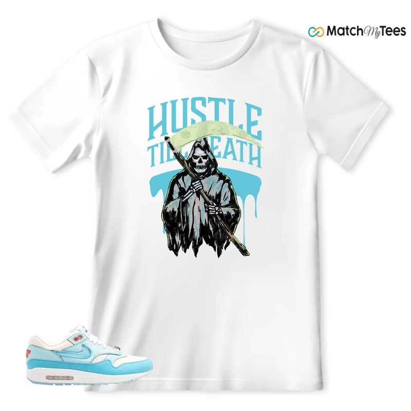 NIKE AIR MAX 1 PUERTO RICO BLUE GALE SNEAKER Matching Tees t-shirt