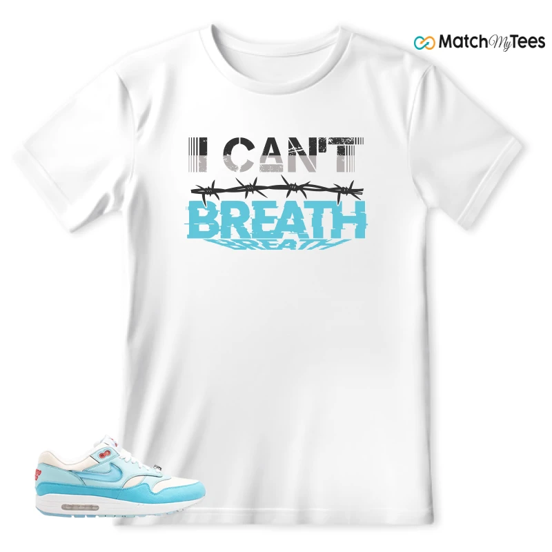 NIKE AIR MAX 1 PUERTO RICO BLUE GALE SNEAKER Matching Tees t-shirt