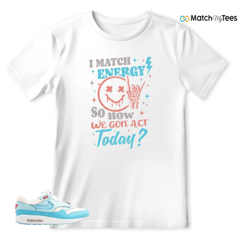 NIKE AIR MAX 1 PUERTO RICO BLUE GALE SNEAKER Matching Tees t-shirt